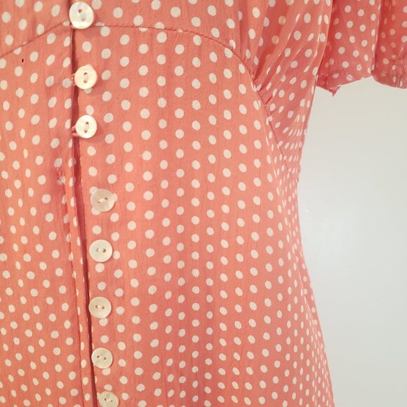 Pomodoro Coral Polka Dot Dress - Picture 11 of 13
